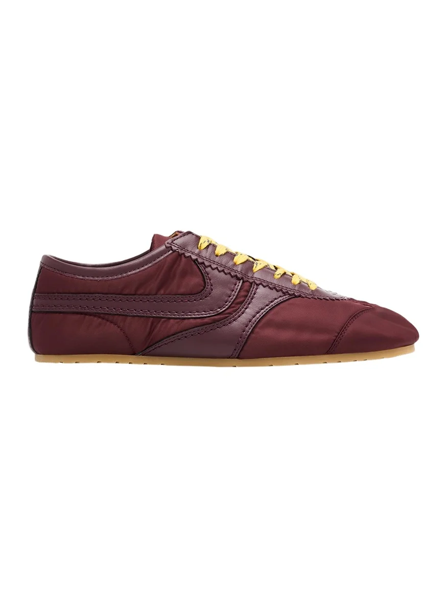 Men's Leather-Trimmed Nylon Low-Top Sneakers Men's Leather-Trimmed Nylon Low-Top Sneakers
