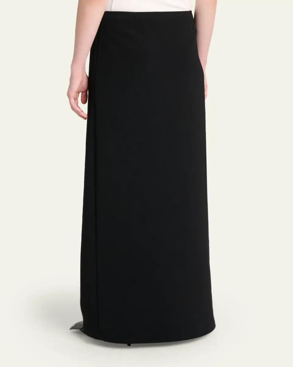 Courrèges Button-Front Crepe Maxi Skirt | Thumbnail 3 Courrèges Button-Front Crepe Maxi Skirt | Thumbnail 3