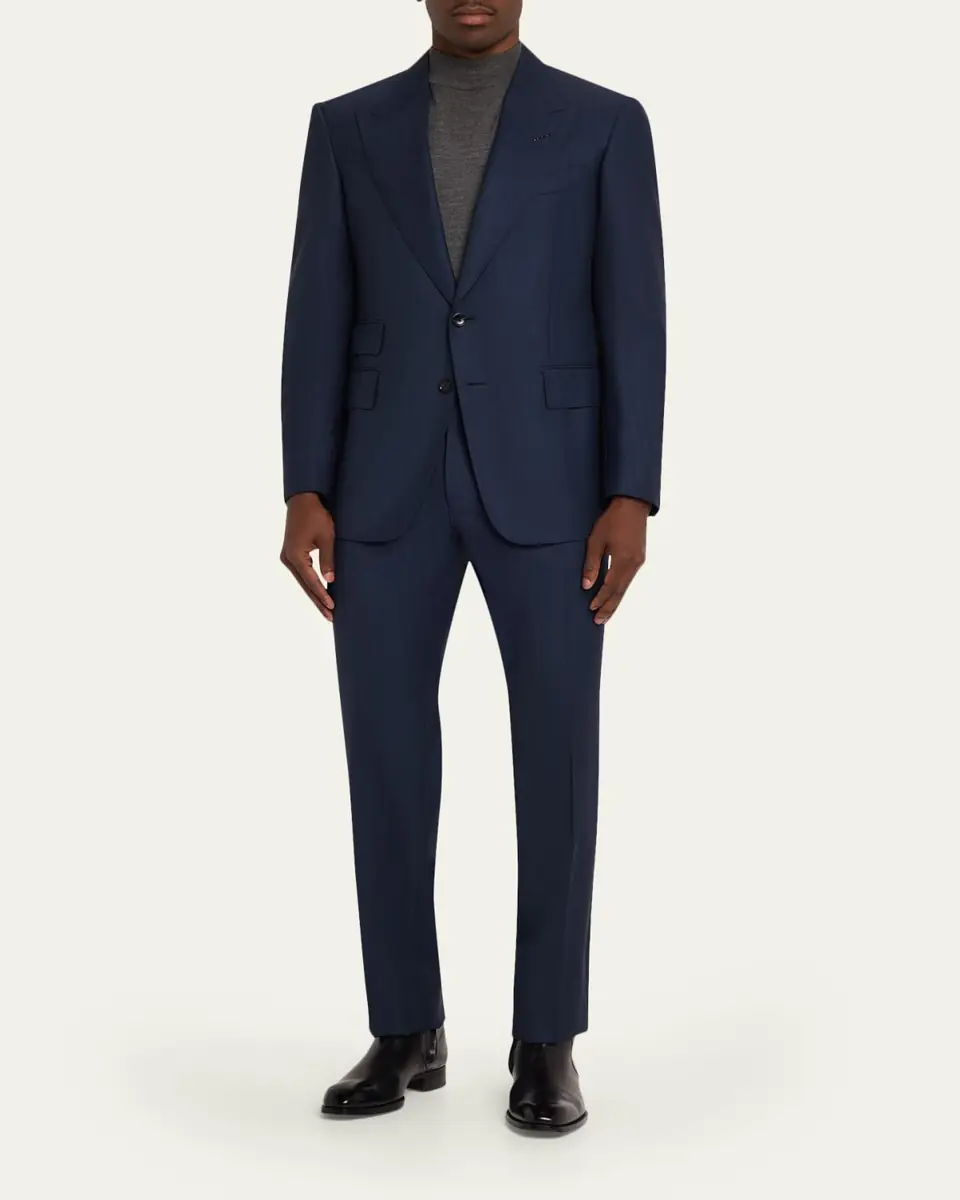 Tom Ford Men's Shelton Herringbone Stripe Suit | Thumbnail 2 Tom Ford Men's Shelton Herringbone Stripe Suit | Thumbnail 2