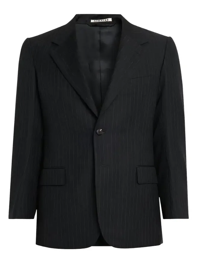 Auralee Men's Wool Hairline Stripe Two-Button Sport Coat