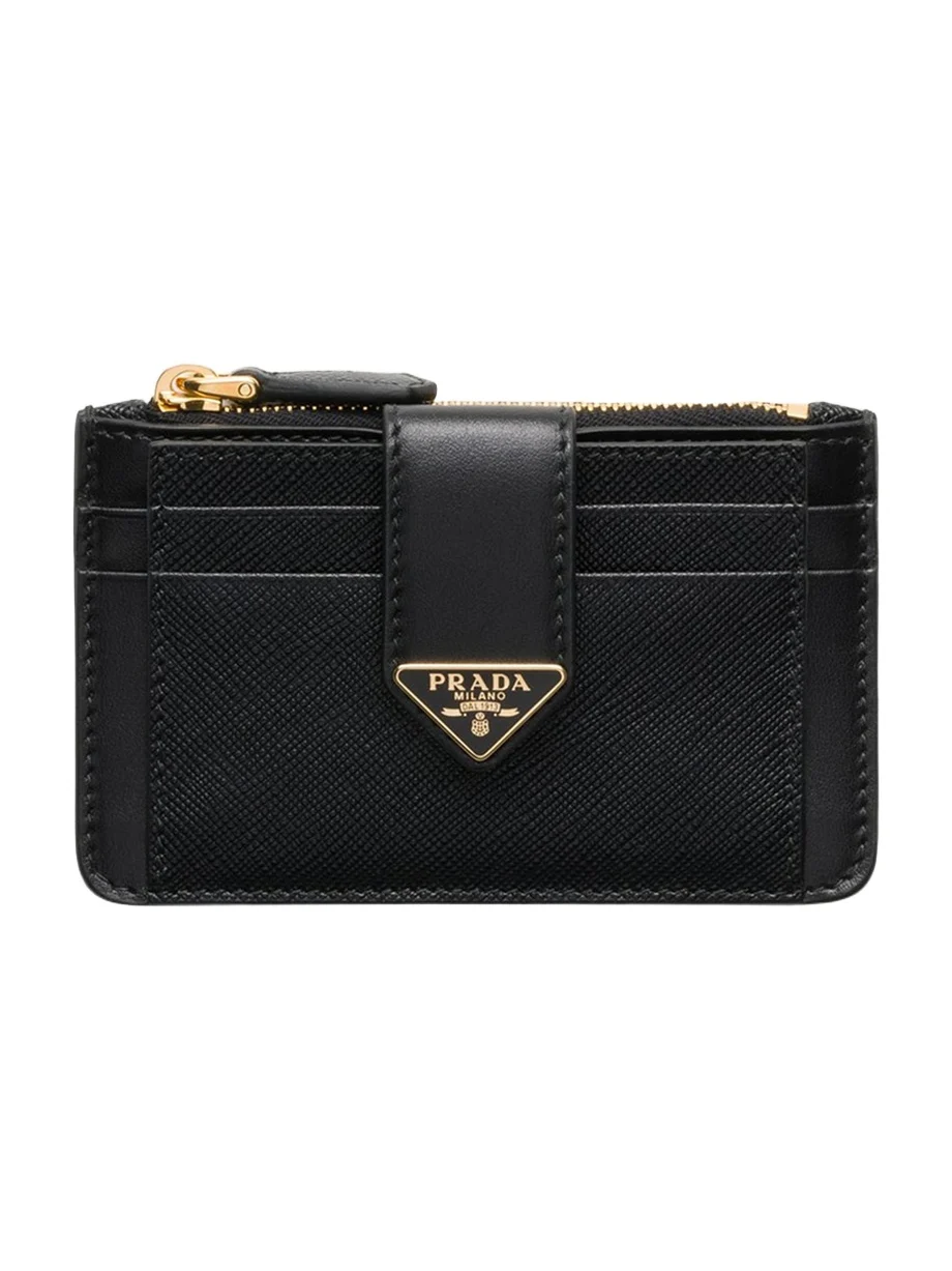 Prada Saffiano & Smooth Leather Card Holder