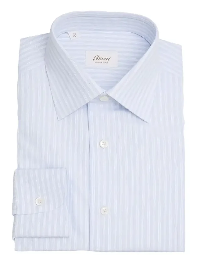 Men's Cotton Multi-Stripe Point-Collar Dress Shirt Men's Cotton Multi-Stripe Point-Collar Dress Shirt