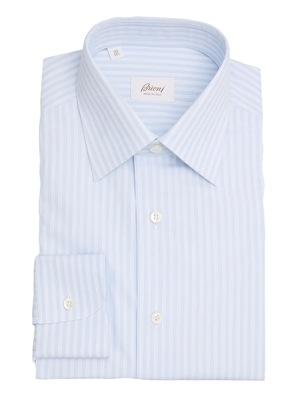 Men's Cotton Multi-Stripe Point-Collar Dress Shirt