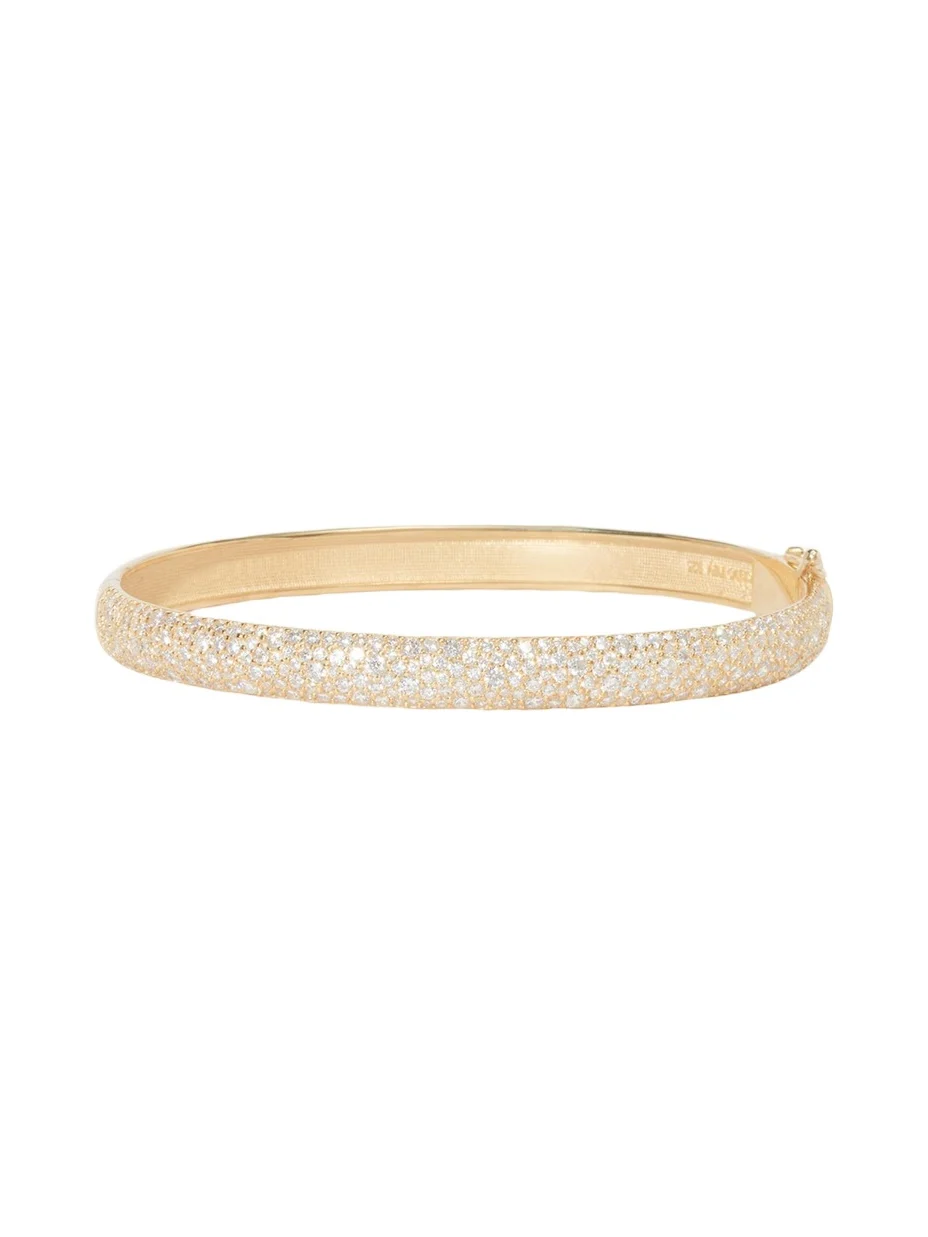 Brettie Bracelet with Crystals, Gold Brettie Bracelet with Crystals, Gold