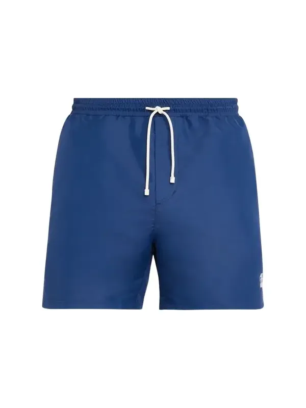 Men's Solid Swim Trunks with Logo Men's Solid Swim Trunks with Logo