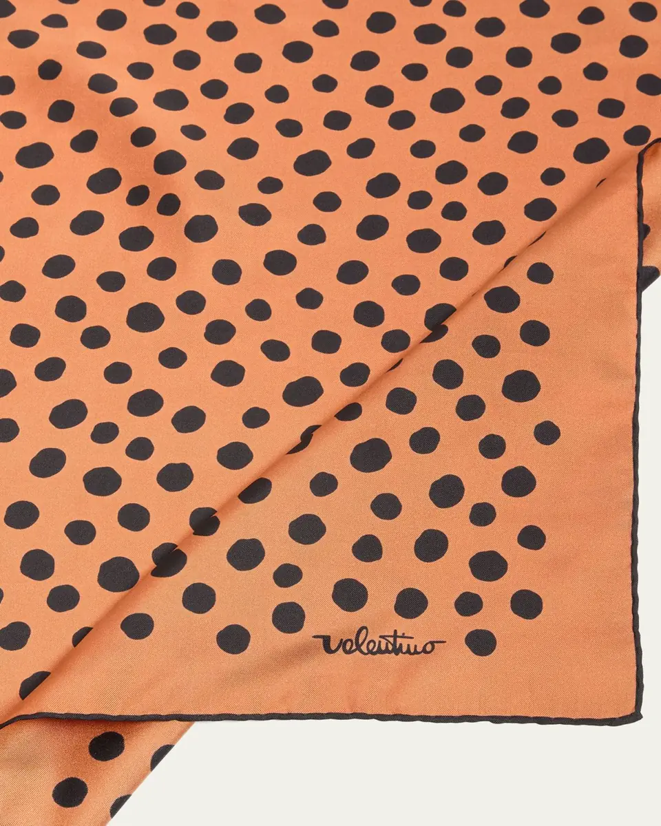Valentino Garavani Dalmatian Polka-Dot Silk Scarf | Thumbnail 3 Valentino Garavani Dalmatian Polka-Dot Silk Scarf | Thumbnail 3
