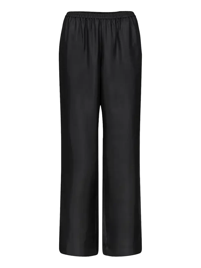 Alera Silk Straight-Leg Pull-On Pants