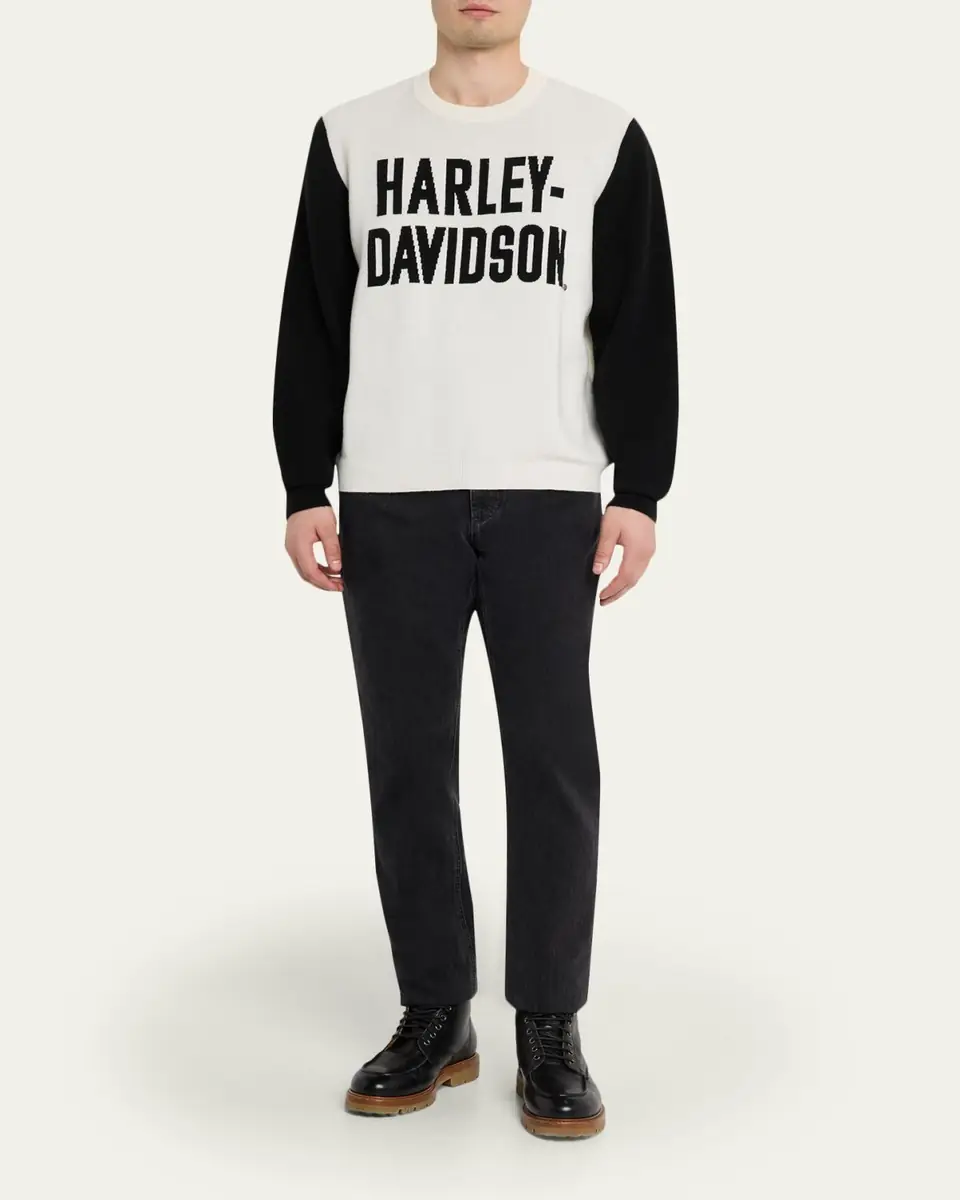 God’s True Cashmere x Harley-Davidson Men's Milano Cashmere Logo Sweater | Thumbnail 2 God’s True Cashmere x Harley-Davidson Men's Milano Cashmere Logo Sweater | Thumbnail 2