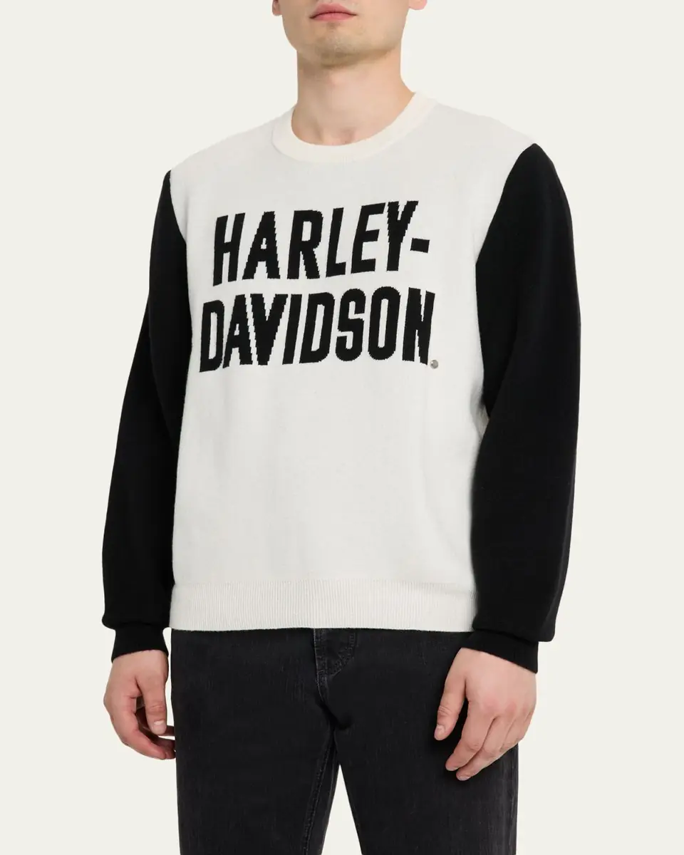 God’s True Cashmere x Harley-Davidson Men's Milano Cashmere Logo Sweater | Thumbnail 4 God’s True Cashmere x Harley-Davidson Men's Milano Cashmere Logo Sweater | Thumbnail 4