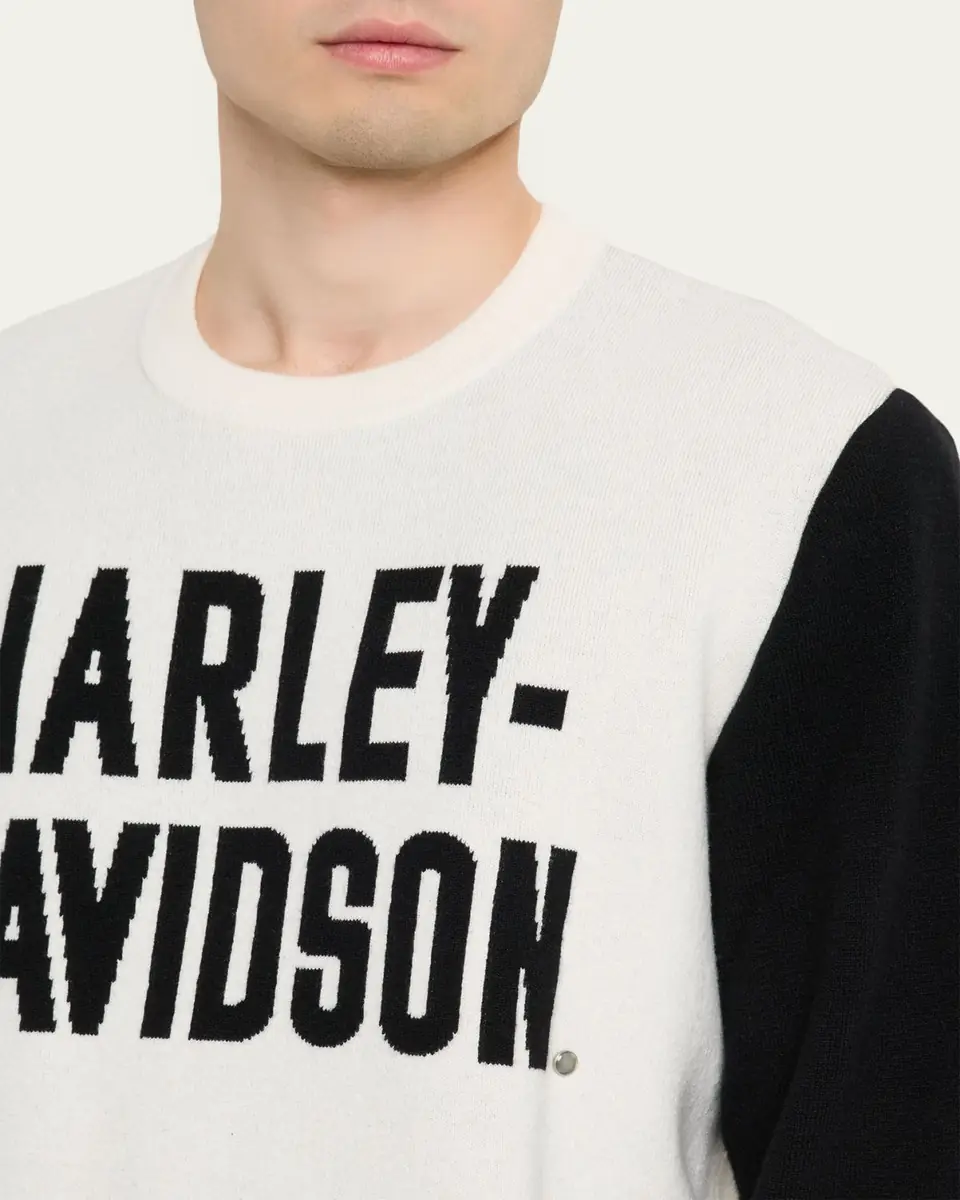 God’s True Cashmere x Harley-Davidson Men's Milano Cashmere Logo Sweater | Thumbnail 5 God’s True Cashmere x Harley-Davidson Men's Milano Cashmere Logo Sweater | Thumbnail 5