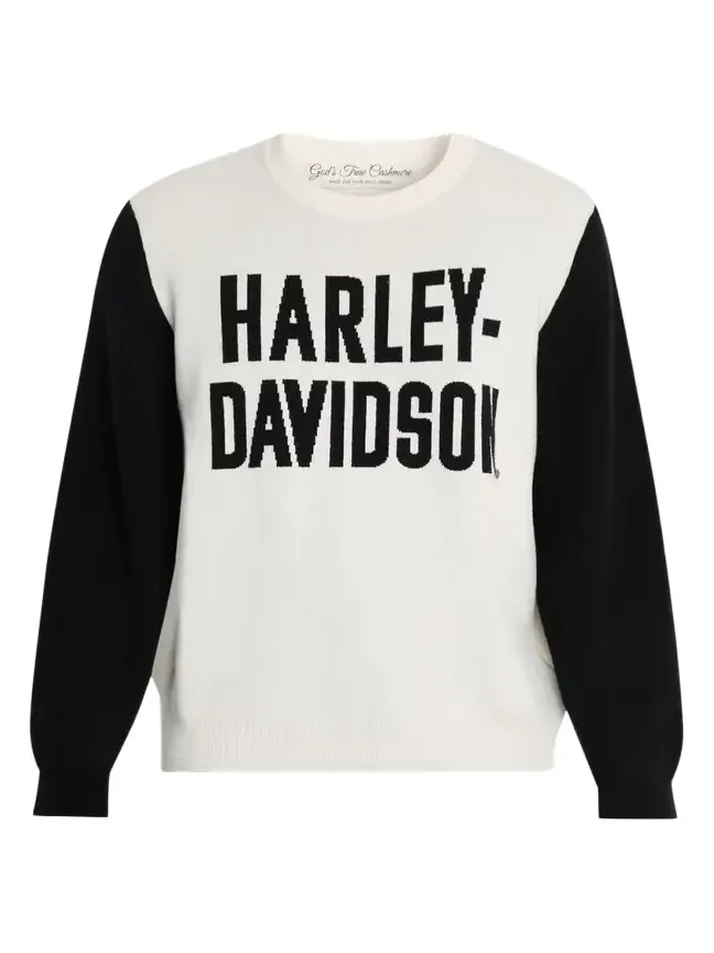 x Harley-Davidson Men's Milano Cashmere Logo Sweater x Harley-Davidson Men's Milano Cashmere Logo Sweater