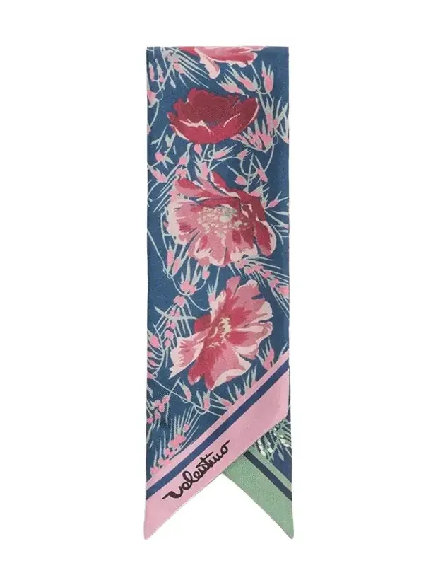 Apres L'Hiver Poppies Silk Bandeau Scarf
