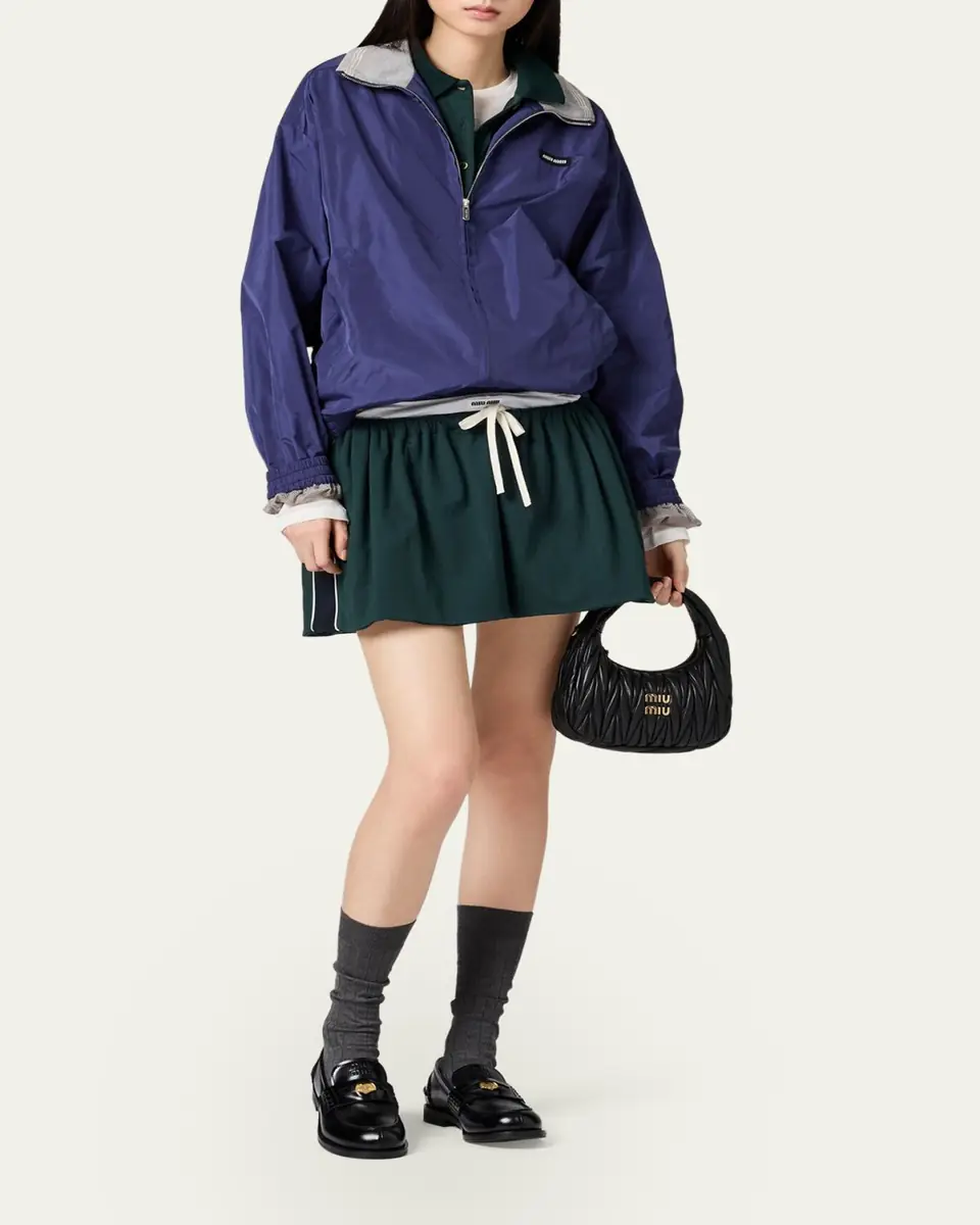 Miu Miu Cotton Jersey Mini Skirt | Thumbnail 2