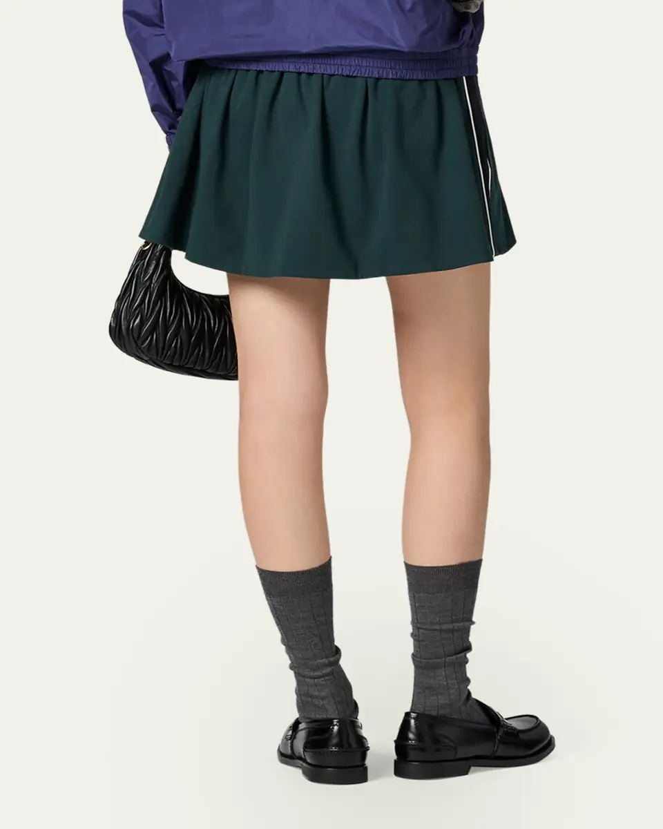 Miu Miu Cotton Jersey Mini Skirt | Thumbnail 3