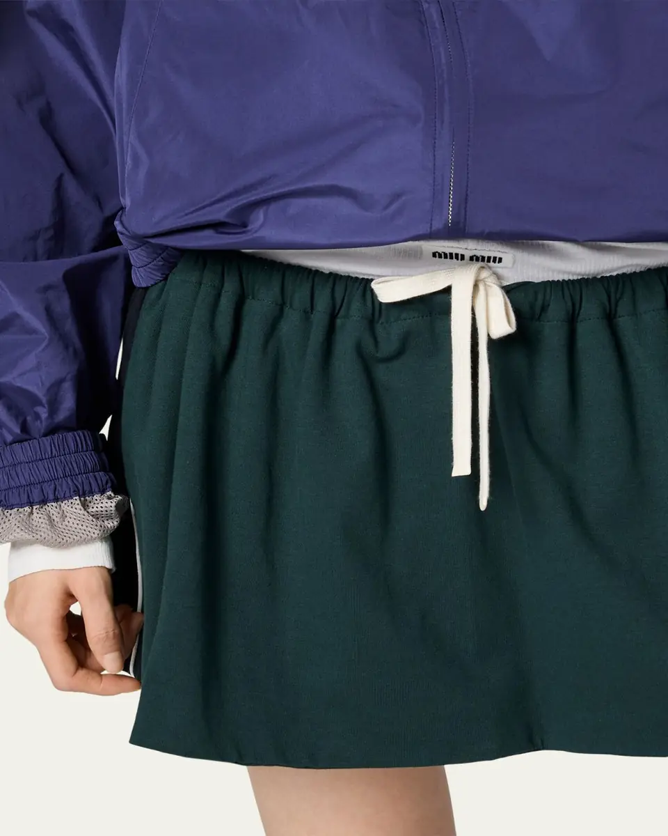 Miu Miu Cotton Jersey Mini Skirt | Thumbnail 4