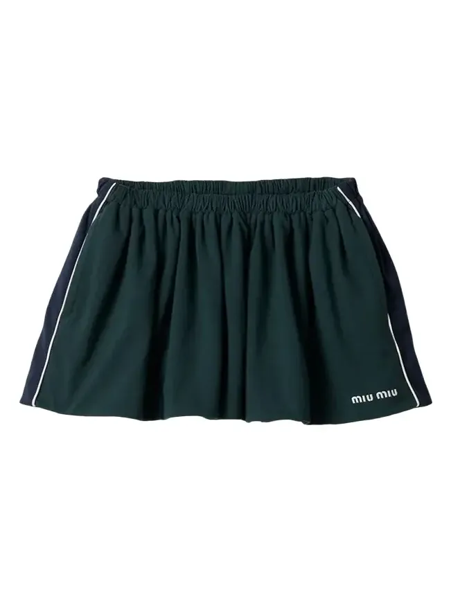 Miu Miu Cotton Jersey Mini Skirt