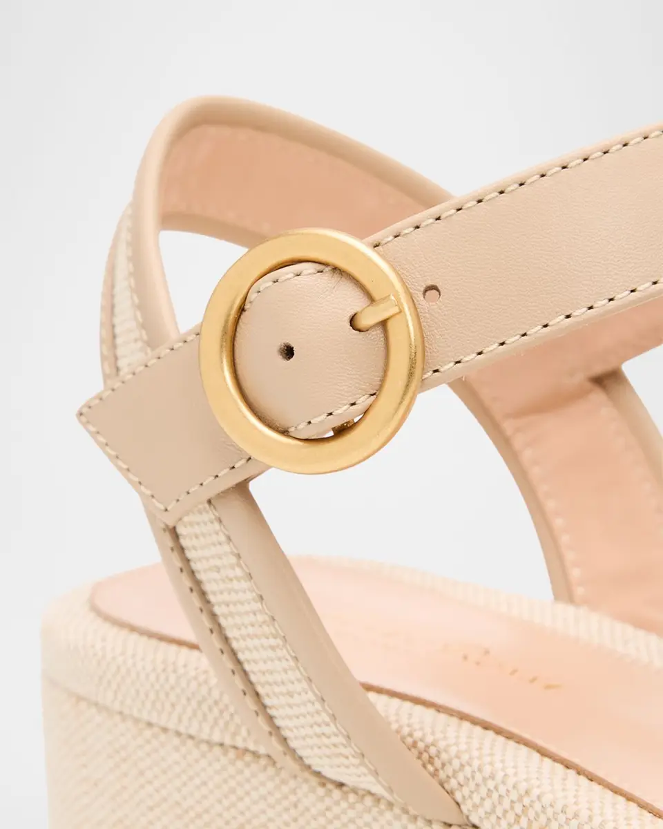 Gianvito Rossi 70mm Platform Linen Sandals | Thumbnail 2
