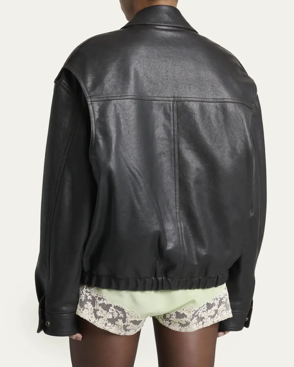 Saint Laurent Front Pocket Leather Jacket | Thumbnail 3 Saint Laurent Front Pocket Leather Jacket | Thumbnail 3
