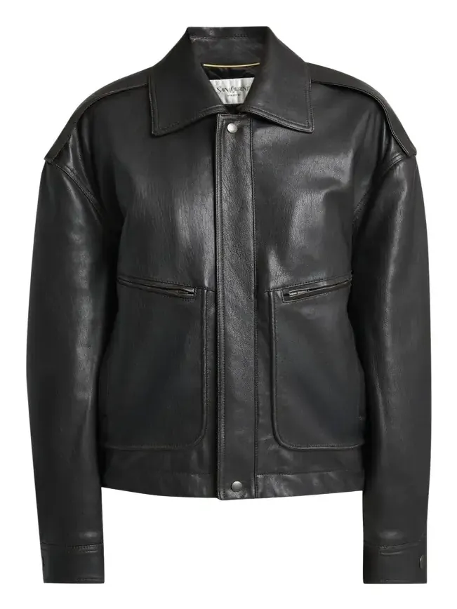 Front Pocket Leather Jacket