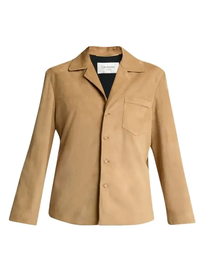 Saint Laurent Suede Pajama Shirt Jacket