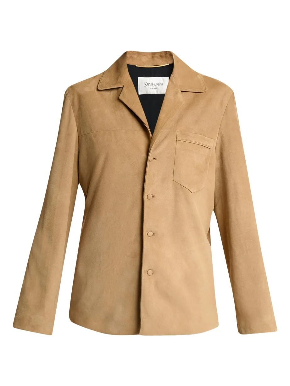 Saint Laurent Suede Pajama Shirt Jacket