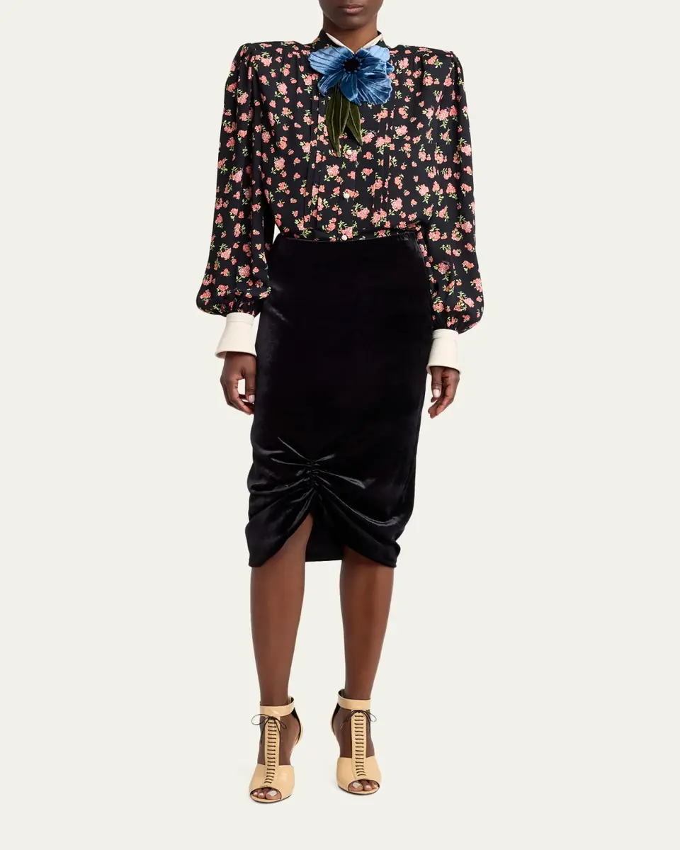 Valentino Garavani Embellished Floral-Print Shirt | Thumbnail 2 Valentino Garavani Embellished Floral-Print Shirt | Thumbnail 2