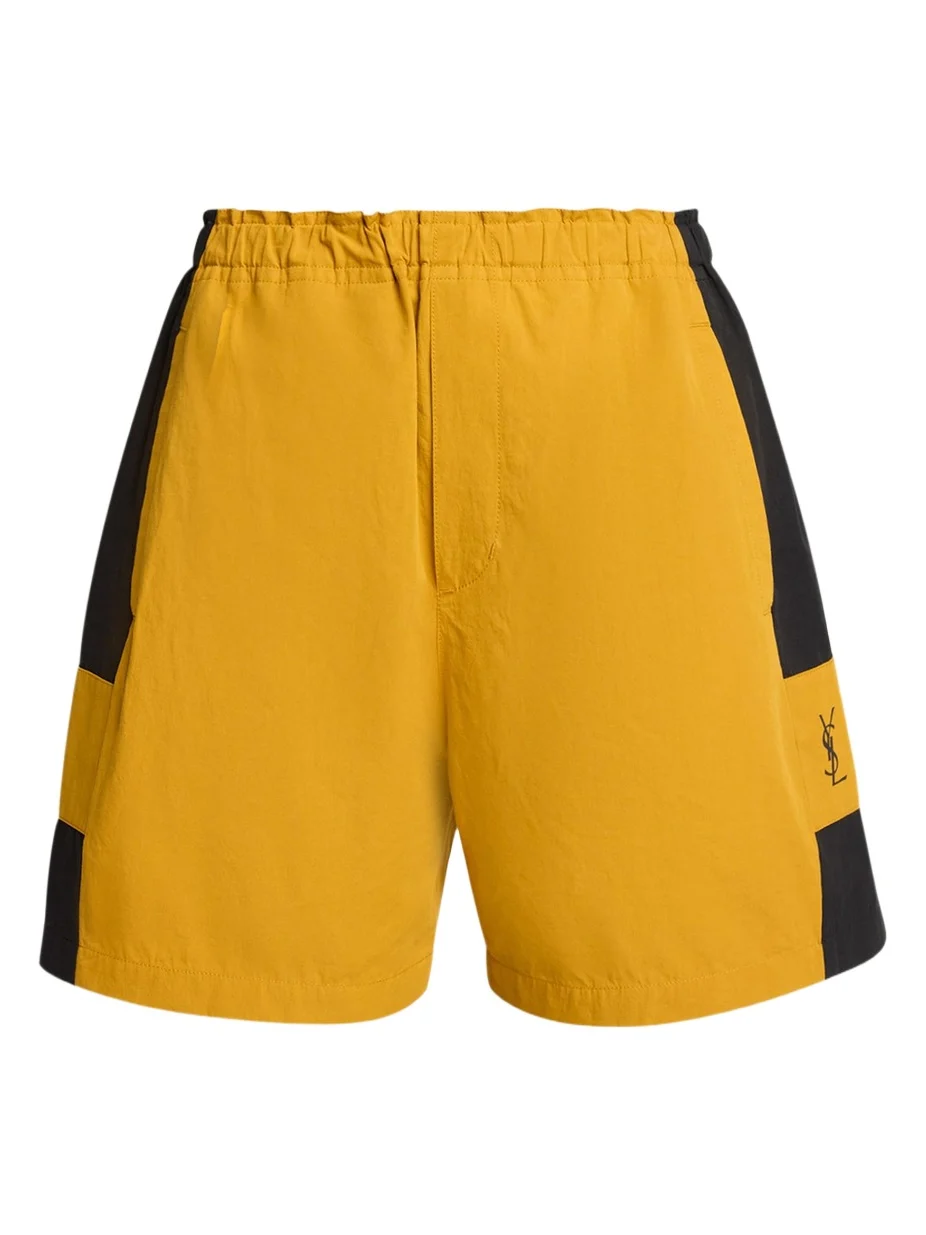 Saint Laurent Side-Stripe Cotton Pull-On Shorts