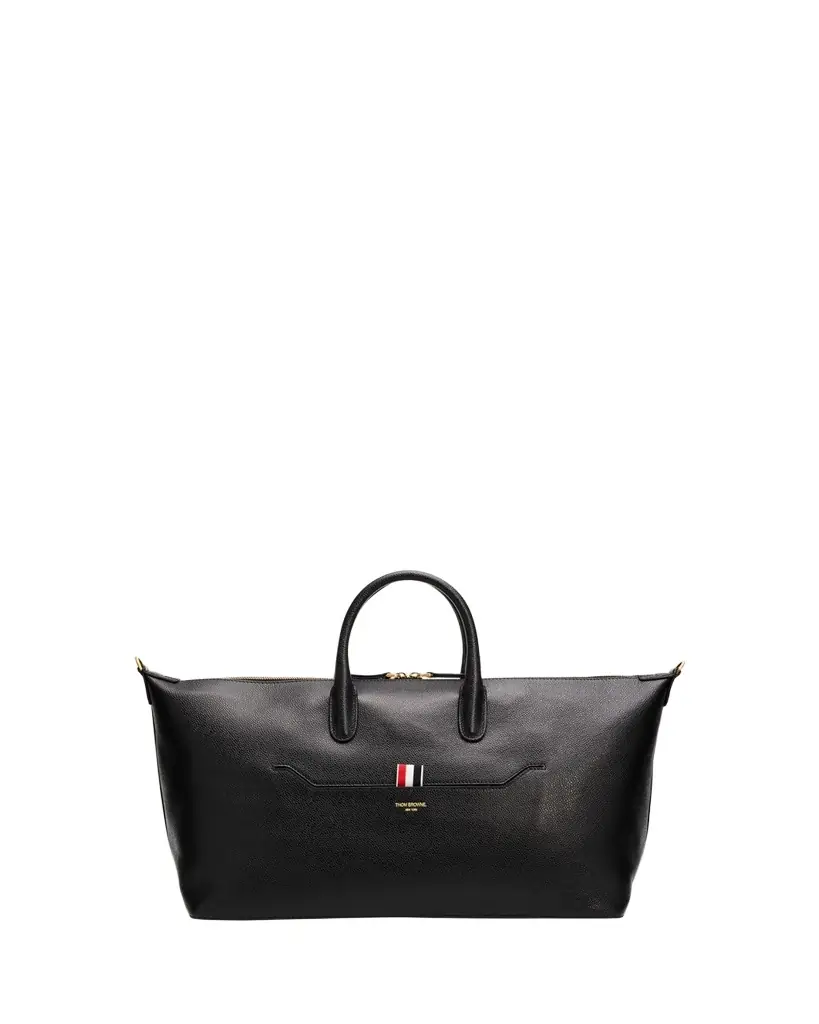 Thom Browne Men's Soft Pebble Grain Medium Duffle Bag | Image 1 Thom Browne Men's Soft Pebble Grain Medium Duffle Bag | Image 1