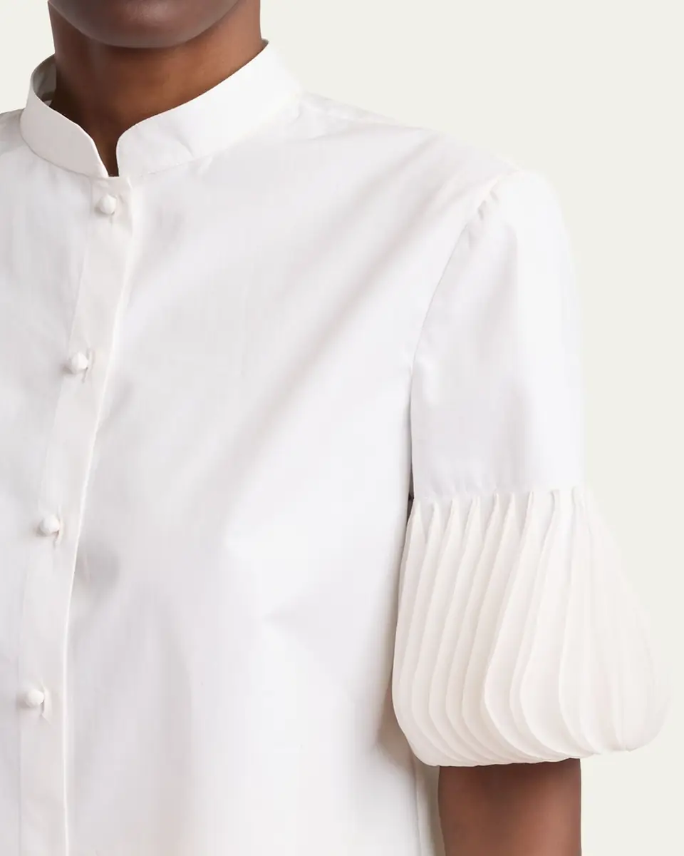 Valentino Garavani Embellished Elbow-Sleeve Shirt | Thumbnail 5 Valentino Garavani Embellished Elbow-Sleeve Shirt | Thumbnail 5