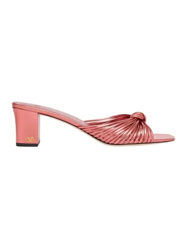 60mm Metallic Nappa Leather Mule Sandals 60mm Metallic Nappa Leather Mule Sandals