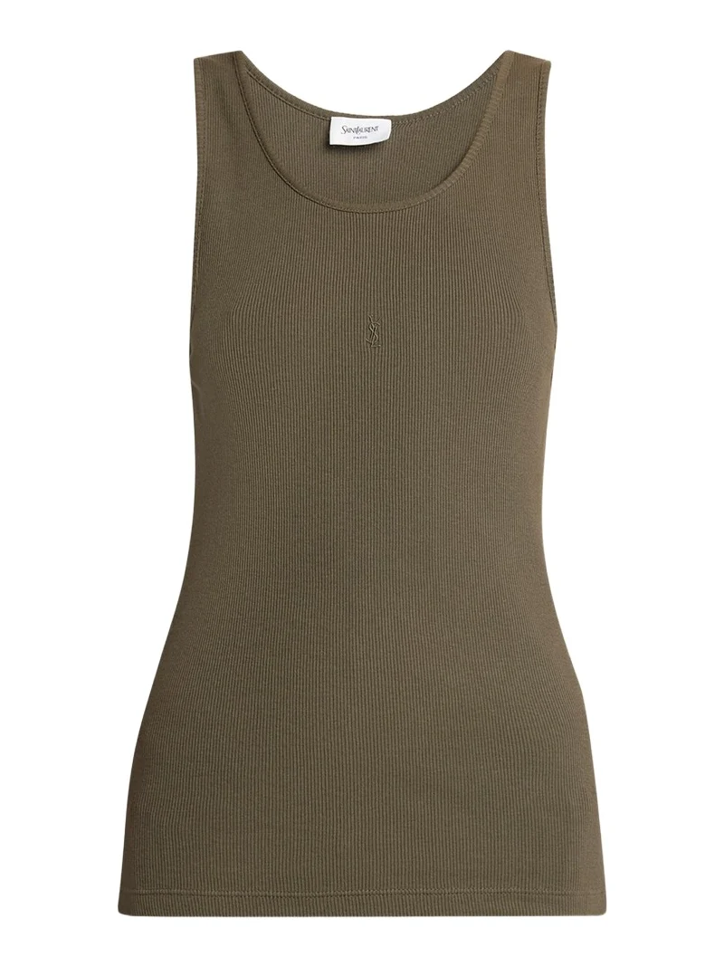 Saint Laurent YSL Embroidered Tank Top