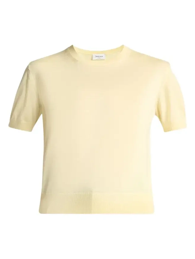 Wool-Cashmere Short-Sleeve Top Wool-Cashmere Short-Sleeve Top