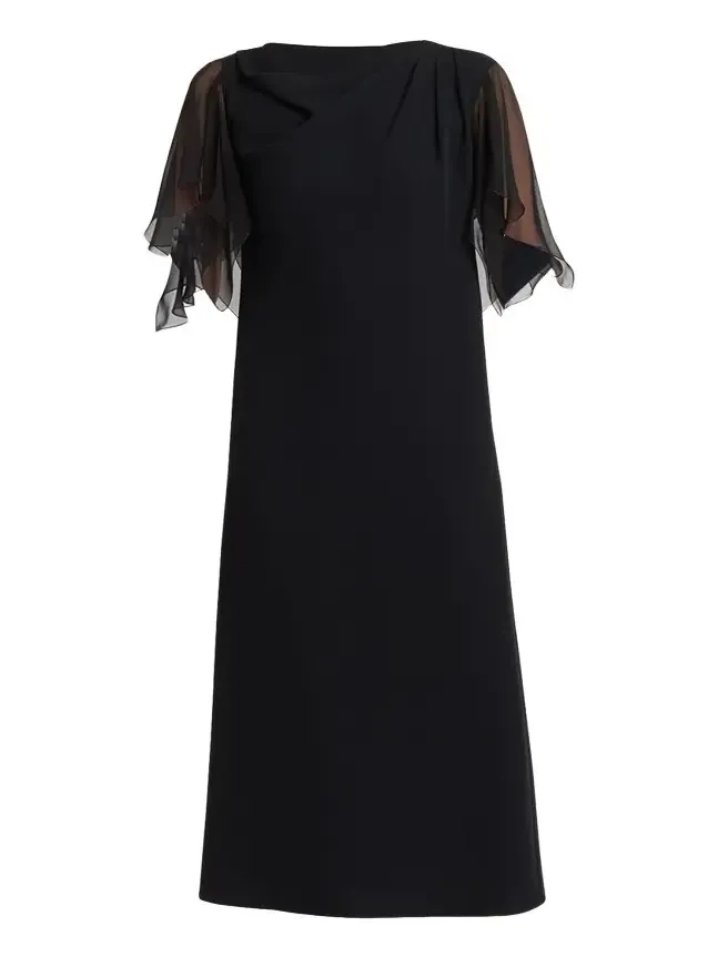 Campiona Draped Silk Dress Campiona Draped Silk Dress