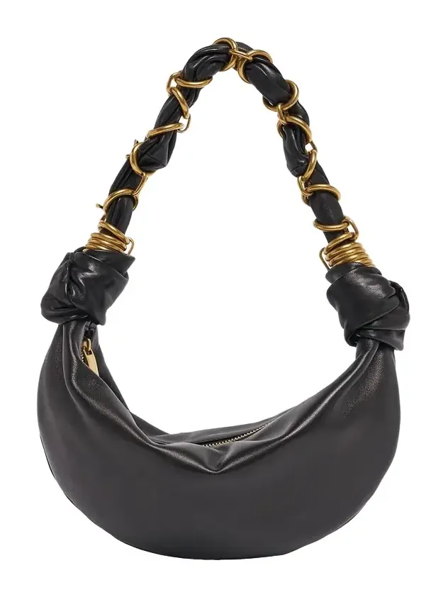Saint Laurent Amalia Mini YSL Leather Hobo Bag