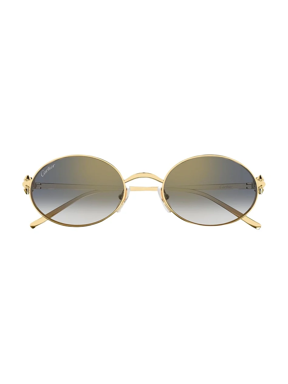 Cartier Clash de 52mm Oval Metal Sunglasses
