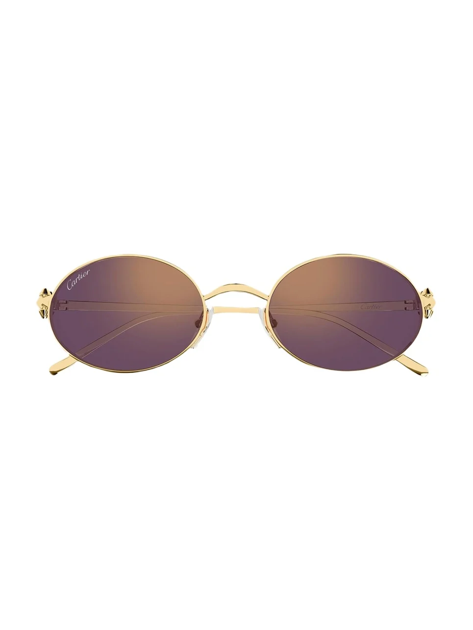Cartier Clash de 52mm Oval Metal Sunglasses