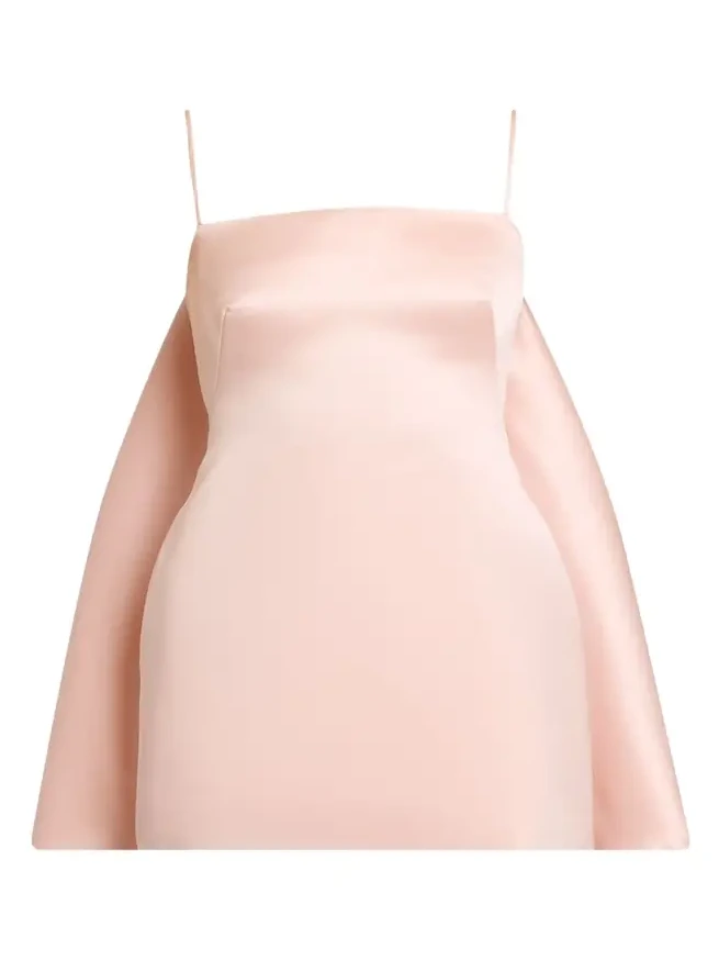 Givenchy Sliced Cape Satin Mini Dress