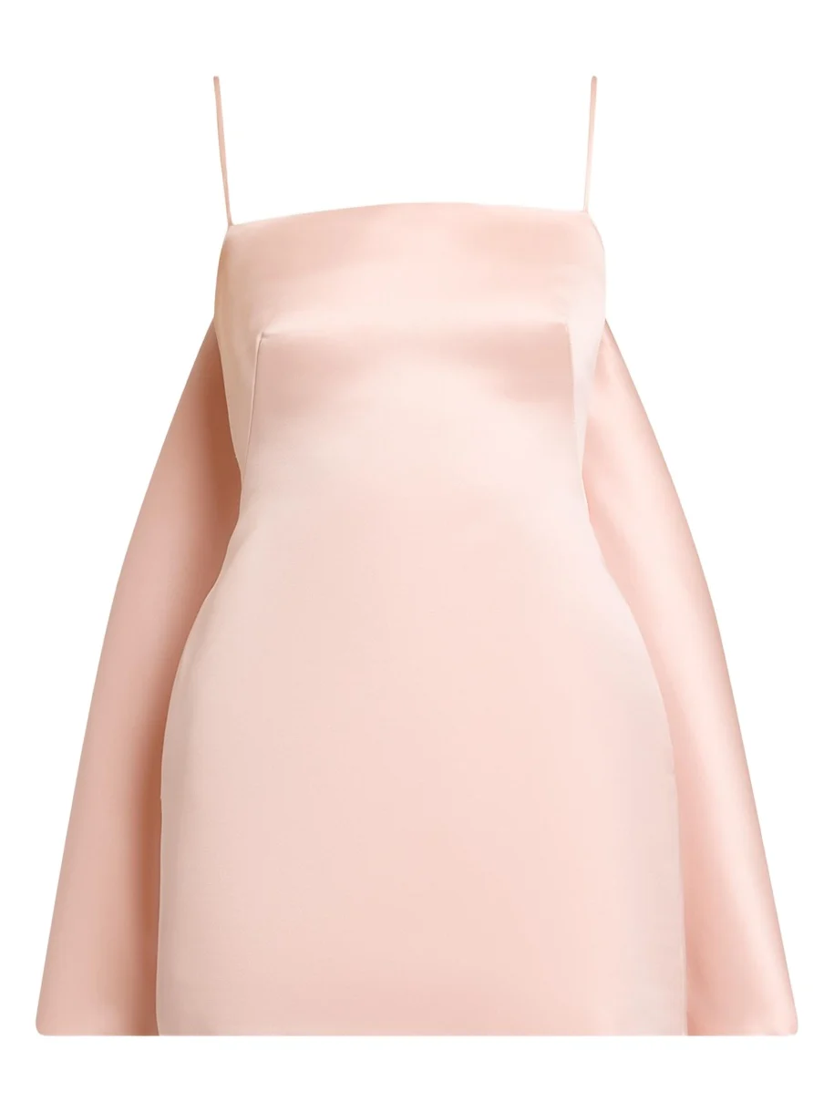 Givenchy Sliced Cape Satin Mini Dress