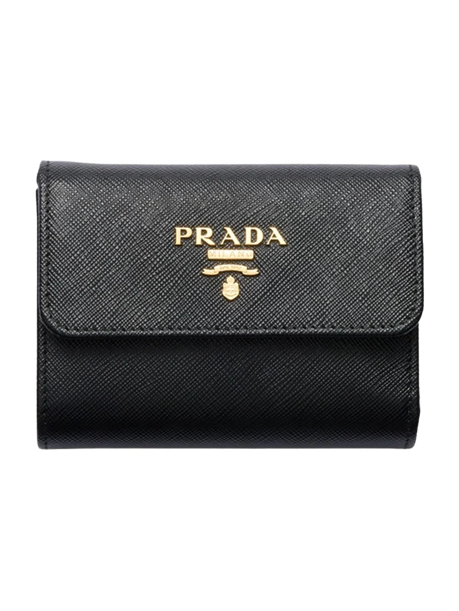 Prada Small Saffiano Leather Trifold Wallet
