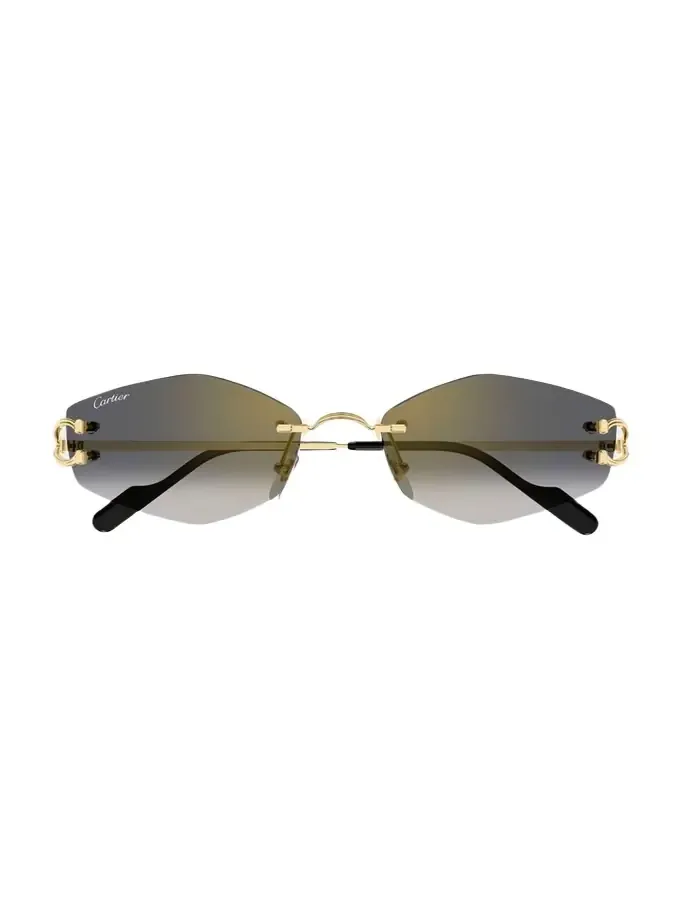 Decor Classic C de 56mm Rimless Geometric Metal Sunglasses