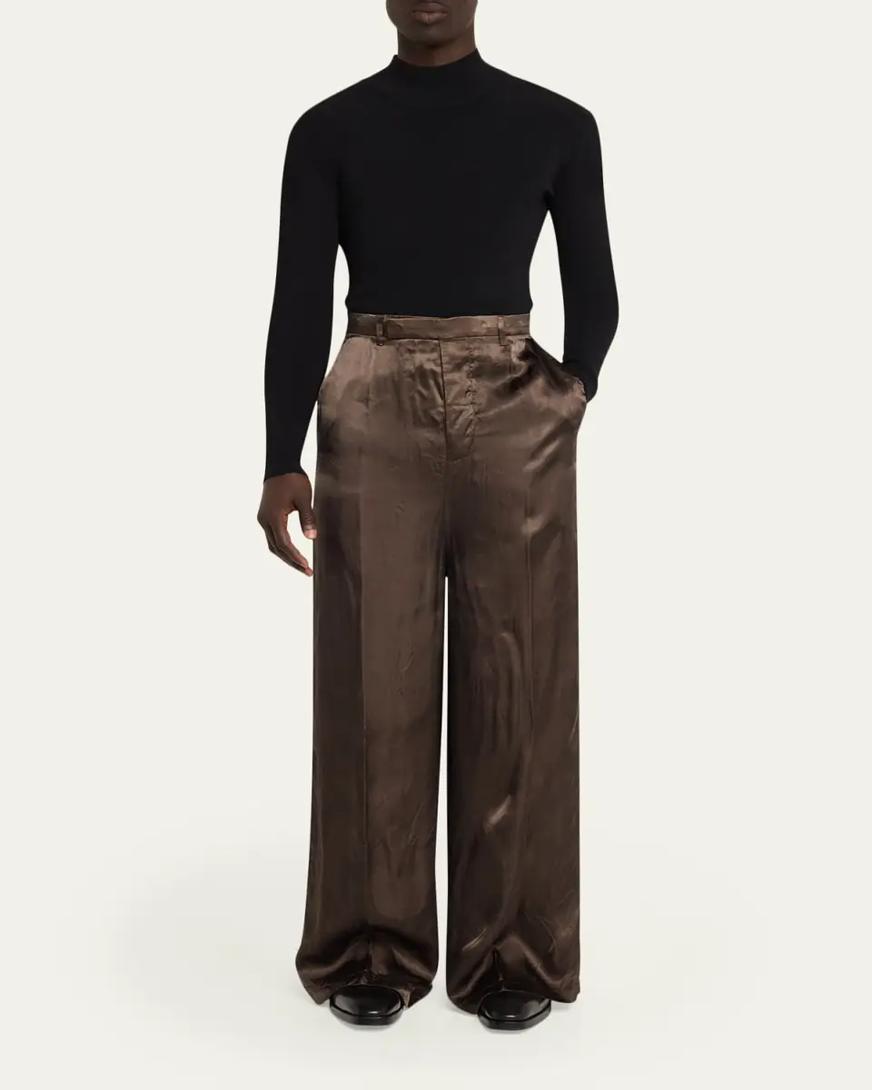 Rick Owens Satin Wide-Leg Pants | Thumbnail 2 Rick Owens Satin Wide-Leg Pants | Thumbnail 2
