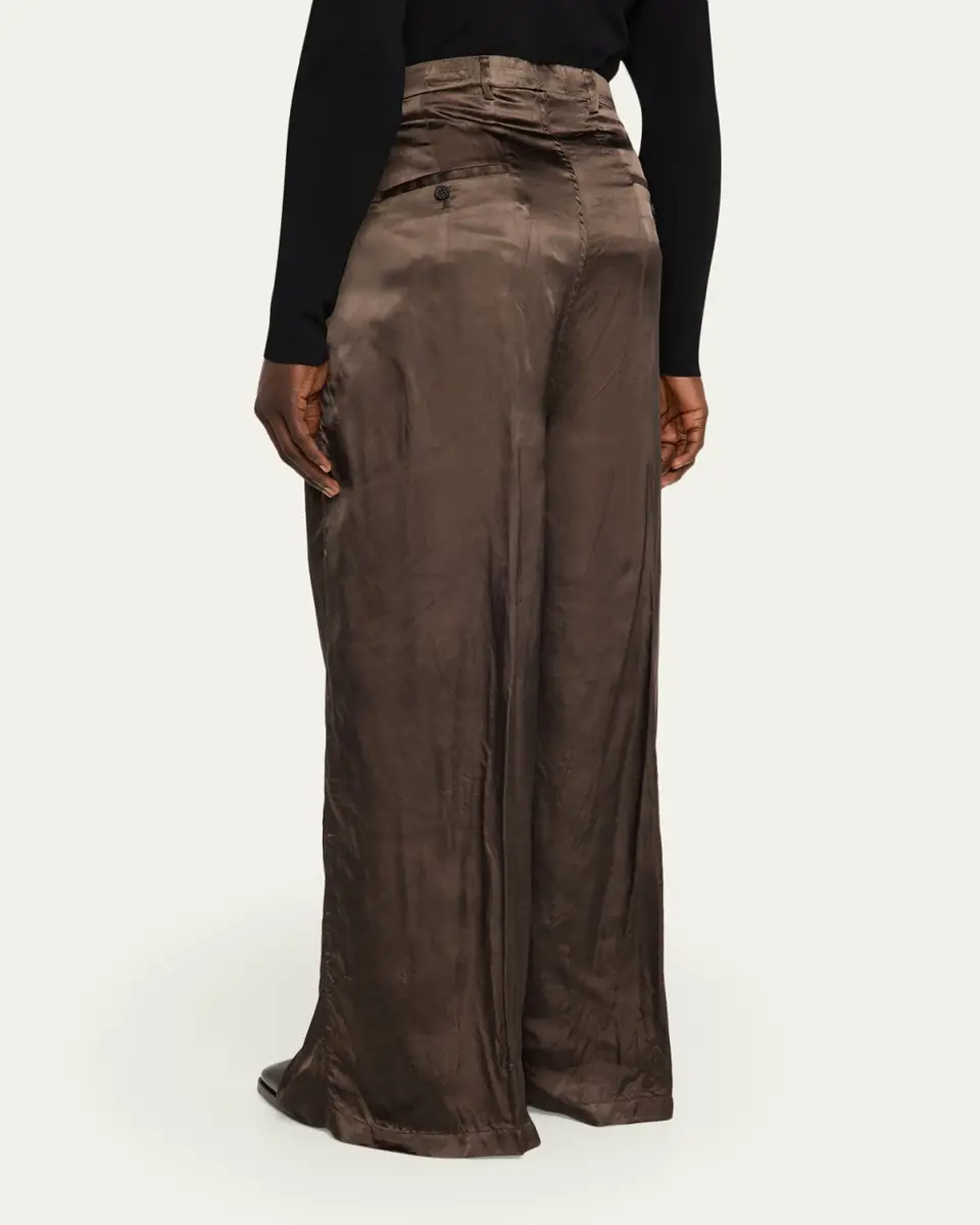 Rick Owens Satin Wide-Leg Pants | Thumbnail 3 Rick Owens Satin Wide-Leg Pants | Thumbnail 3