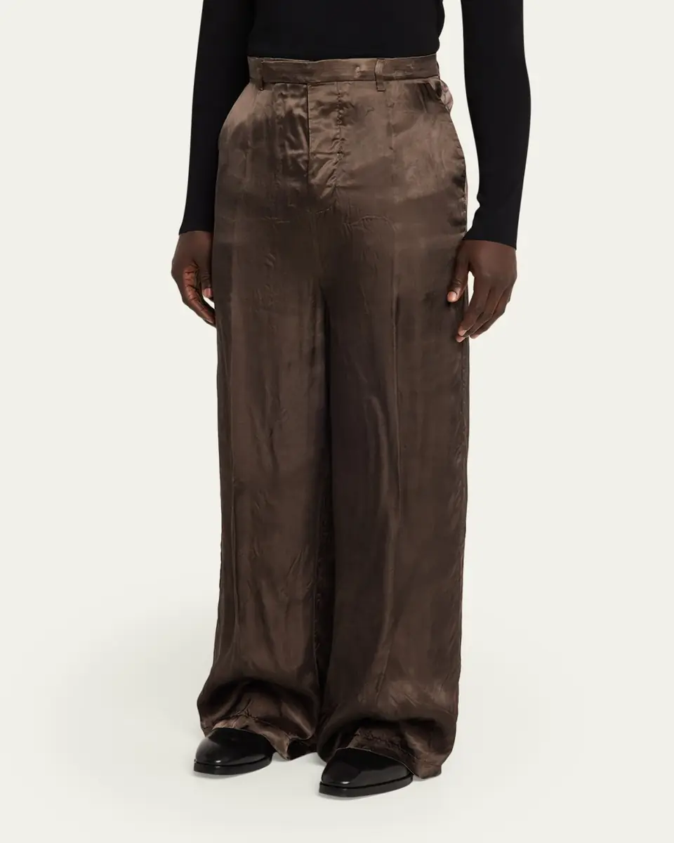 Rick Owens Satin Wide-Leg Pants | Thumbnail 4 Rick Owens Satin Wide-Leg Pants | Thumbnail 4