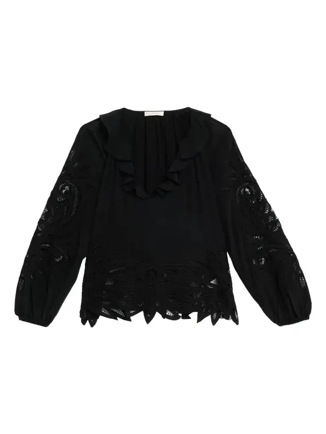 Adonis Embroidered Silk Blouse Adonis Embroidered Silk Blouse