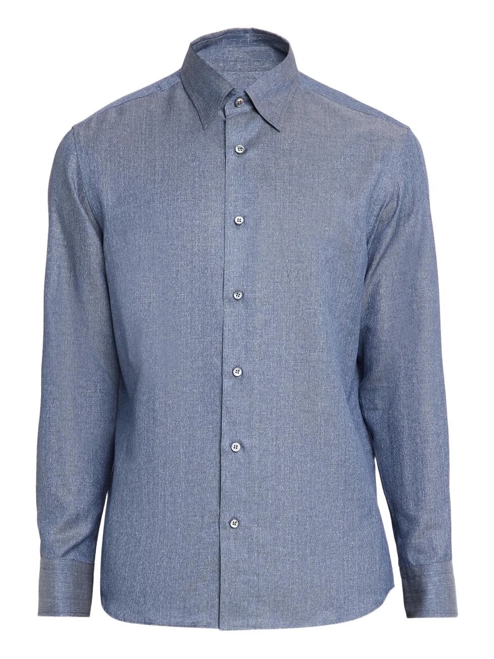Brioni Men's Solid Cotton Point-Collar Sport Shirt
