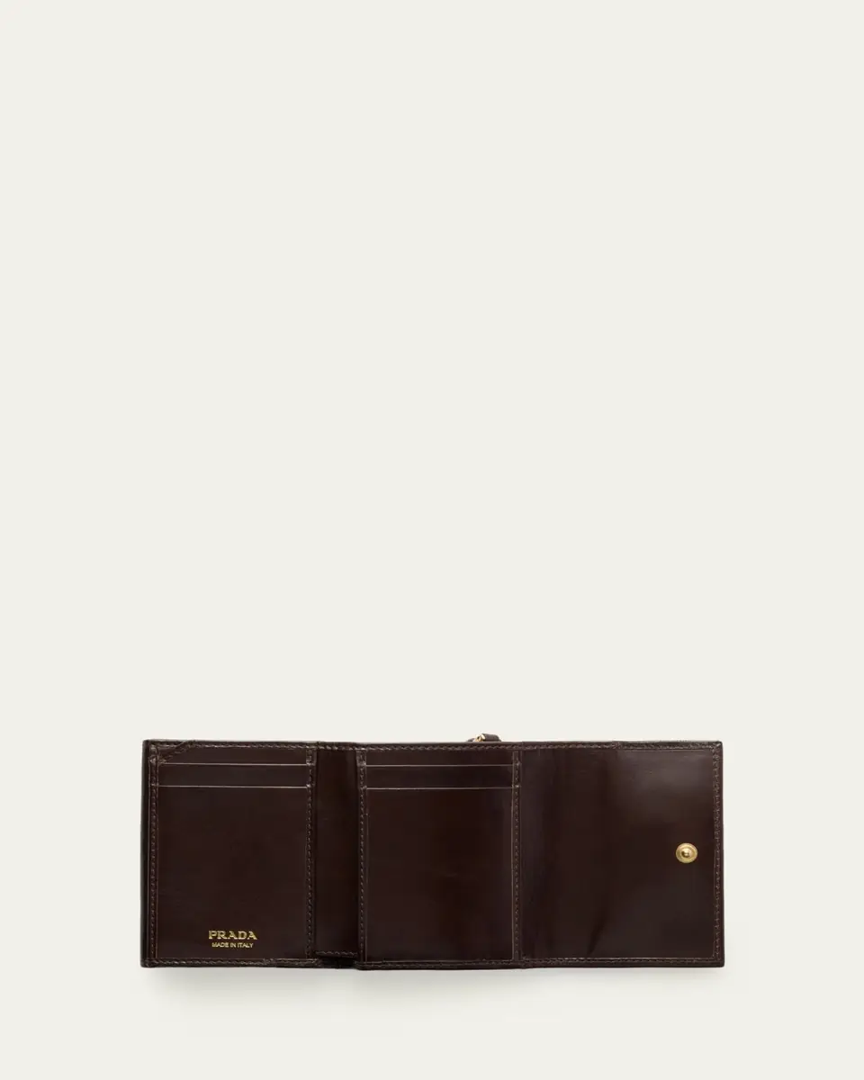 Prada Small Trifold Leather Wallet | Thumbnail 2 Prada Small Trifold Leather Wallet | Thumbnail 2