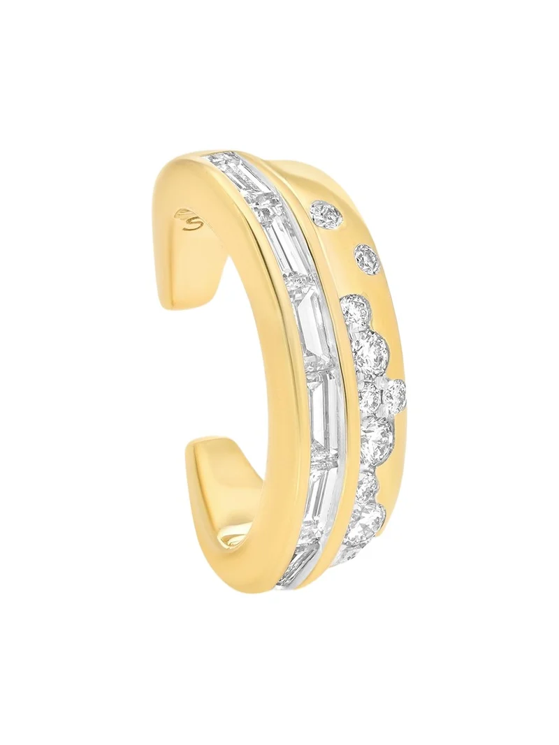Papua Gold & Diamond 2-Row Ear Cuff