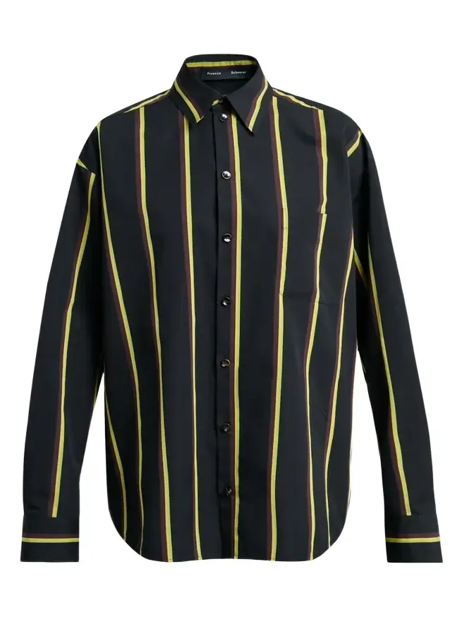 Alia Stripe Button-Front Top