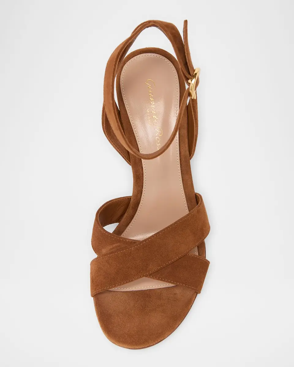 Gianvito Rossi 85mm Suede Ankle-Strap Sandals | Thumbnail 6
