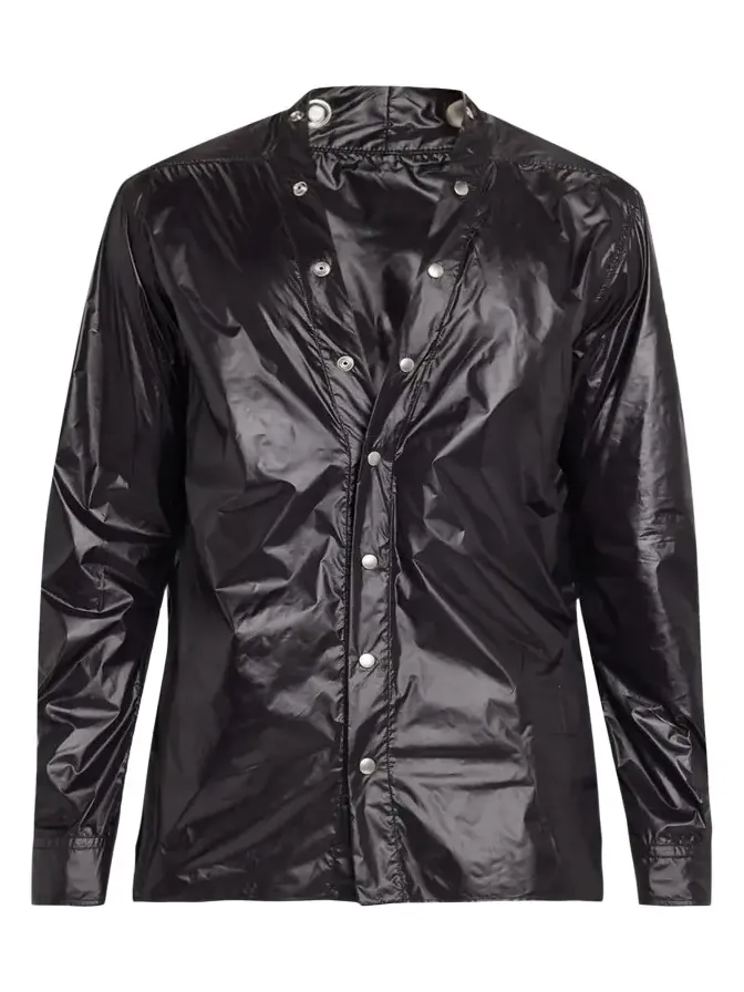 DRKSHDW RICK OWENS Men's Larry Fluid Nylon Deep V-Neck Shirt